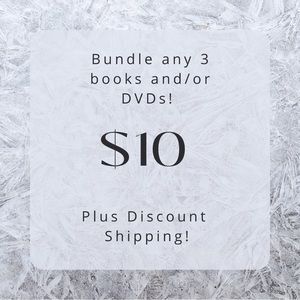 Bundle any 3 Books or DVDs for $10!